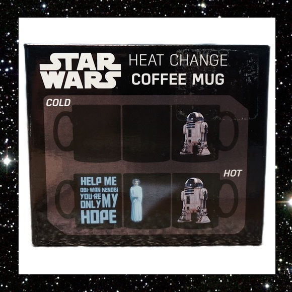 NEW STAR WARS Heat Changing Coffee Mug A New Hope R2D2 Princess Leia Geek Fandom - Picture 4 of 10